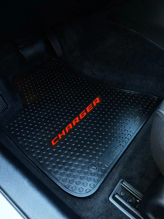 Signature Rubber Mats for Charger 2011 ON with Red Logo