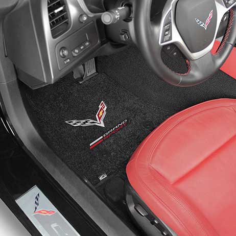 LLOYD MATS Velourtex™ REAR DECK MAT Red Jake C6 Racing Logo 2005-2013 CORVETTE 