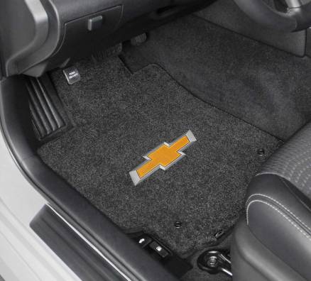 Customized Chevy Nova floor mat in grey